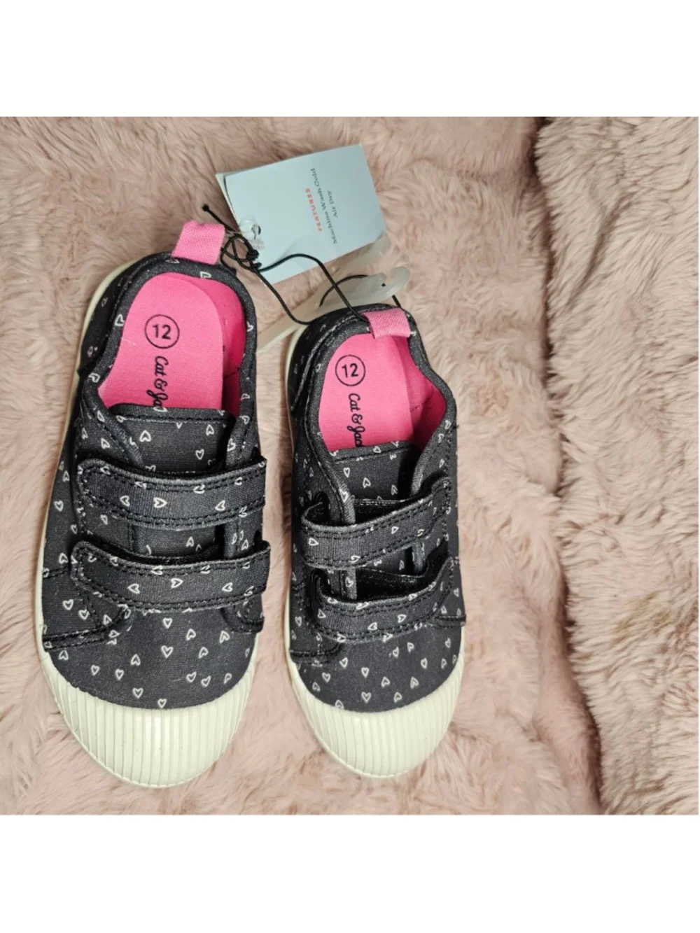 3 Pairs - New Cat & Jack velcro shoes